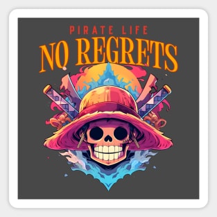 Anime Pirate Life No Regrets Magnet